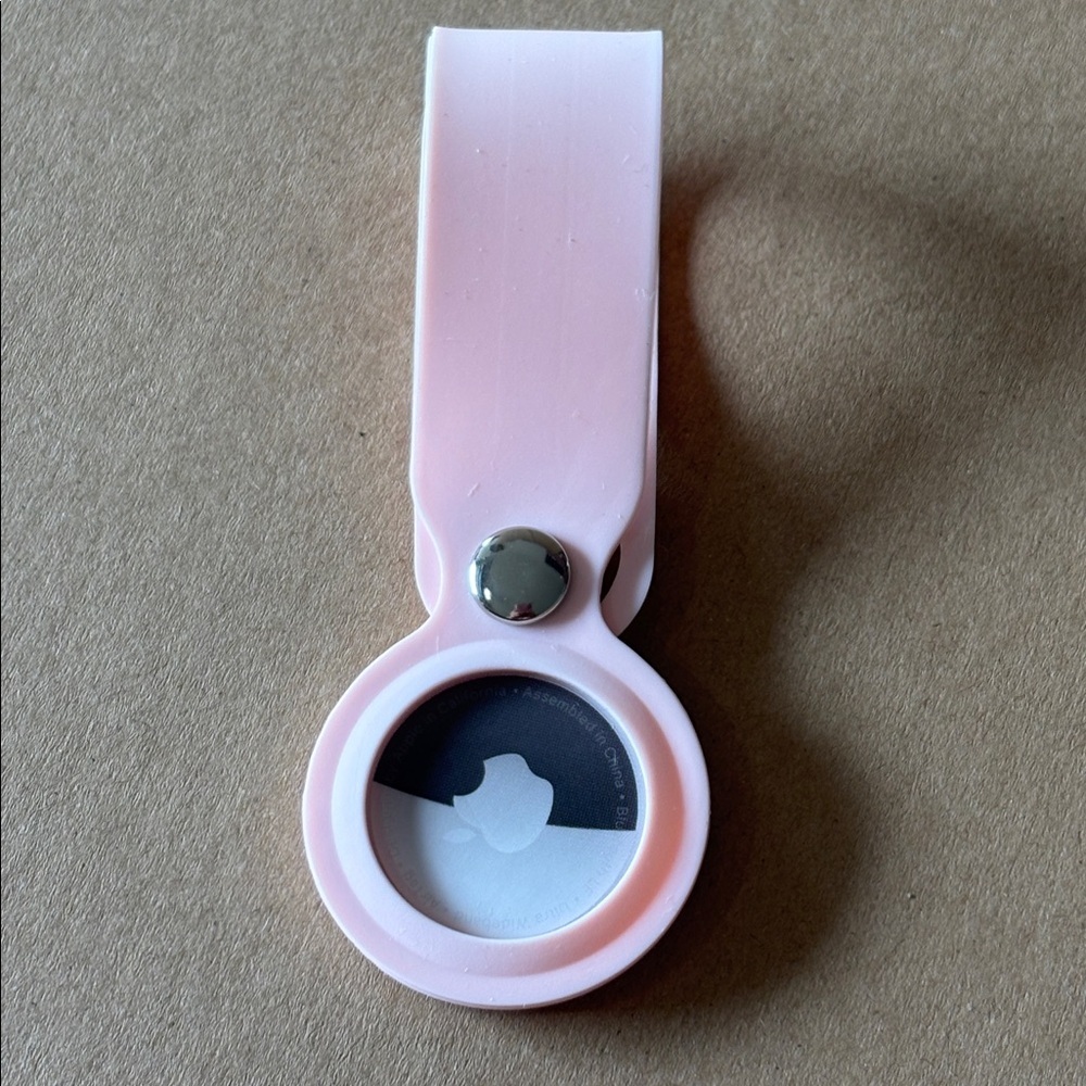 Apple AirTag Holder in color soft Pink silicone material NWOT - Picture 2 of 4